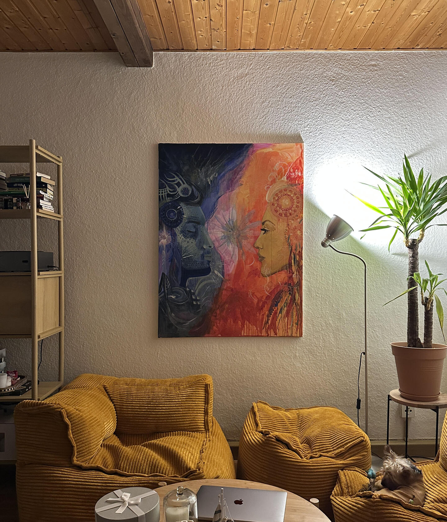 "Cosmic Balance | Shiva & Shakti" acrylic, 90×140 cm ✨